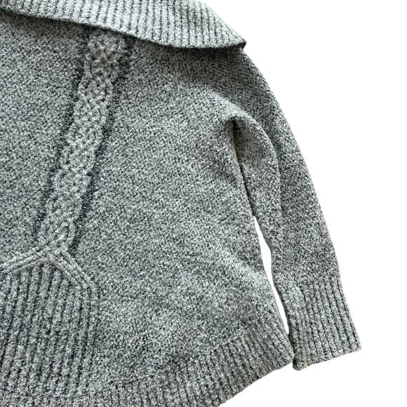 Angel‎ Of The North Wool Cable Knit Sweater Med Gray Cabincore Fair Isle Cozy - Picture 10 of 14
